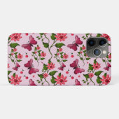 Zachte Kersen Vlinder Patroon, Glanzend Kawaii Fru Case-Mate iPhone Case (Achterkant (horizontaal))