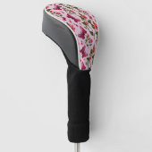 Zachte Kersen Vlinder Patroon, Glanzend Kawaii Fru Golfheadcover (Schuin)