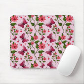 Zachte Kersen Vlinder Patroon, Glanzend Kawaii Fru Muismat (Met muis)