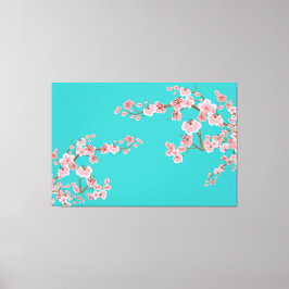 Zachte Kersenbloesem Aquarellen Canvas Afdruk