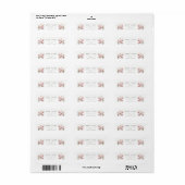 Zachte kersenbloesem roze bloem adres etiket (Full Sheet)