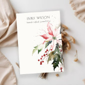 Zachte Kerst Poinsettia Blank Sieraden Display Visitekaartje