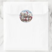 Zachte Kerst Teddybeer Sticker (Tas)