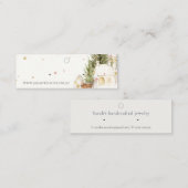 Zachte Kerstboom Huis Sneeuw Oorbel Stud Houder Mini Visitekaartje (Voorkant / Achterkant)