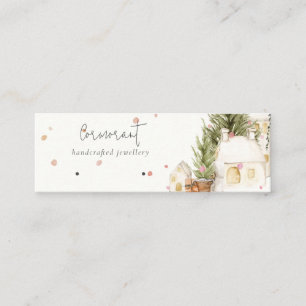 Zachte Kerstboom Huis Sneeuw Oorbel Stud Houder Mini Visitekaartje