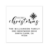 Zachte kerstfamilie, zelfinkend stempel (Design)