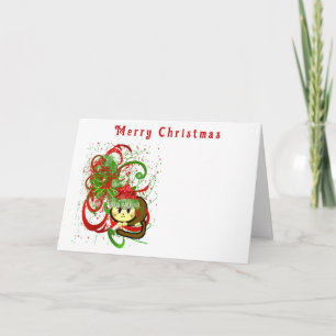 Zachte kerstkattenbakken met schilderachtige zwijn feestdagen kaart