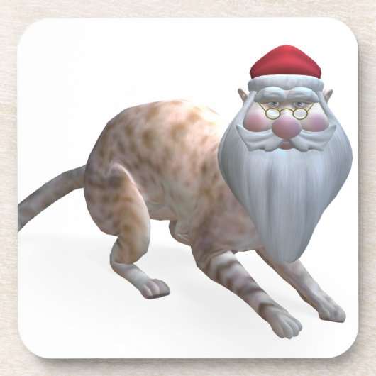 Zachte kerstman, tijgerstat bier onderzetter (Voorkant)