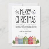 Zachte Kerstmis Buurt Flat Feestdagenkaart (Voorkant)