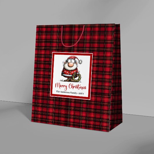 Zachte Kerstmis Whimsical Kerstman Cadeautas Ontwe