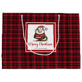 Zachte Kerstmis Whimsical Kerstman Cadeautas Ontwe (Achterkant)