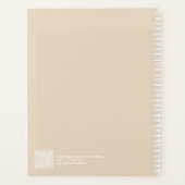 Zachte Khaki/Beige Minimalist Planner (Achterkant)