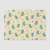 Zachte Kikker Liefde Hart Patroon Valentijnsdag Tissuepapier (Voorkant)