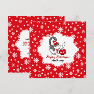 Zachte Kitty   Op maat gemaakte kerstkaarten voor  Feestdagenkaart