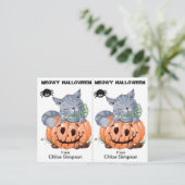 Zachte Kittyschool Feest Halloween Kaart (Staand voorkant)