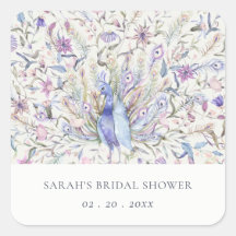 Zachte Klasse Waterverf Pauw Flora Bruiloft