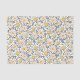 Zachte klassieke retro patroon l Gele bloemen Tissuepapier