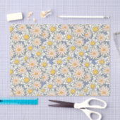 Zachte klassieke retro patroon l Gele bloemen Tissuepapier (Craft)