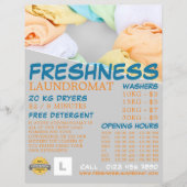 Zachte kleding, wasgoed, Adverteren Flyer (Voorkant)