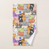 Zachte Kleine Katten Patroon Bad Handdoek (Handdoek)