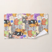 Zachte Kleine Katten Patroon Bad Handdoek (Handdoek)