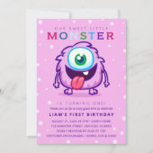 Zachte Kleine Monster Kinderen Verjaardag  Kaart (Voorkant)