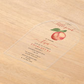 Zachte Kleine Perzik Kinderverjaardagsfeestje Acryl Uitnodigingen (Laagn)