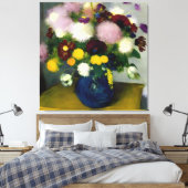Zachte kleur Bloem Boeket Kunst Canvas Afdruk (Insitu (Slaapkamer))
