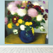 Zachte kleur Bloem Boeket Kunst Canvas Afdruk (Insitu (Houten vloer))