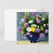Zachte kleur Bloem Vaas Print Kaart (Voorkant / Achterkant)
