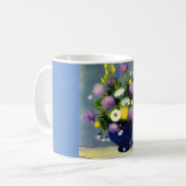 Zachte kleur Bloem Vaas Print Koffiemok (Voorkant links)