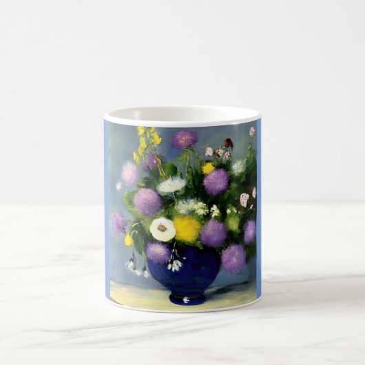 Zachte kleur Bloem Vaas Print Koffiemok (Center)