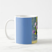 Zachte kleur Bloem Vaas Print Koffiemok (Links)