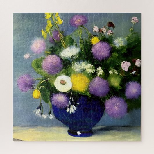 Zachte kleur Bloem Vaas Print Legpuzzel (Verticaal)