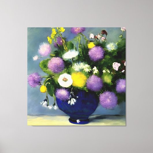 Zachte Kleur Bloemenvase Print (Voorkant)
