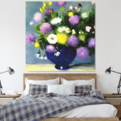 Zachte Kleur Bloemenvase Print (Insitu (Slaapkamer))