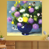 Zachte Kleur Bloemenvase Print (Insitu (Woonkamer))