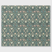 Zachte kleur Botanische Art Nouveau Cadeaupapier (Vlak)