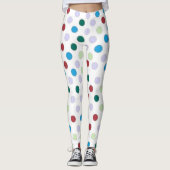 Zachte kleur polka dot leggings (Voorkant)