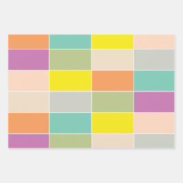 Zachte Kleur Schaakbord Inpakpapier Vel