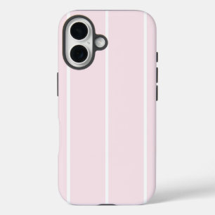 Zachte Kleur Verticaal Streeppatroon Ontwerp iPhone 16 Hoesje