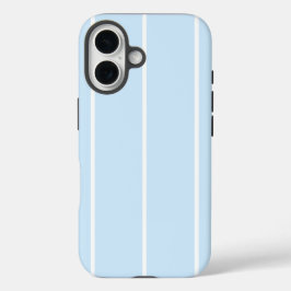 Zachte Kleur Verticaal Streeppatroon Ontwerp iPhone 16 Hoesje