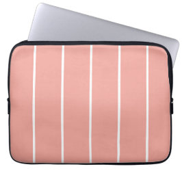 Zachte Kleur Verticaal Streeppatroon Ontwerp Laptop Sleeve