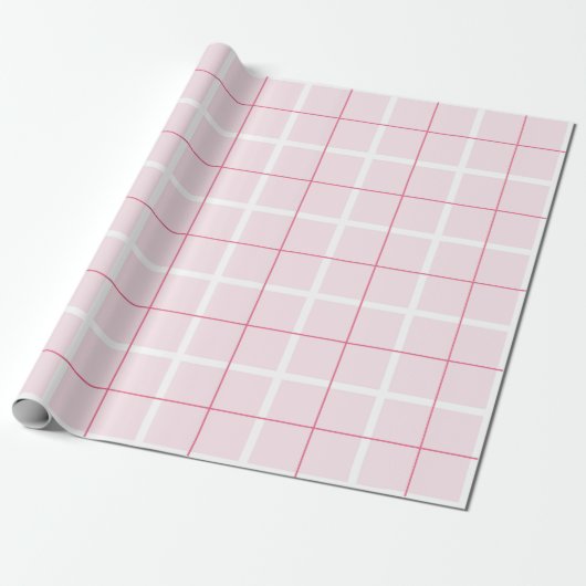 Zachte Kleur Verticale Streep Patroon Point Design Cadeaupapier (Uitgerold)