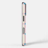Zachte Kleur Verticale Streep Patroon Point Design Case-Mate iPhone Case (Achterkant / Rechts)