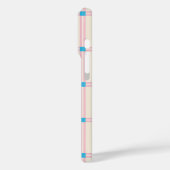 Zachte Kleur Verticale Streep Patroon Point Design Case-Mate iPhone Case (Achterkant / Links)