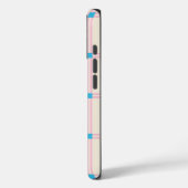 Zachte Kleur Verticale Streep Patroon Point Design Case-Mate iPhone Case (Achterkant / Links)