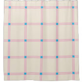 Zachte Kleur Verticale Streep Patroon Point Design Douchegordijn (Voorkant)
