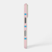Zachte Kleur Verticale Streep Patroon Point Design iPhone Hoesje (Rechterkant)