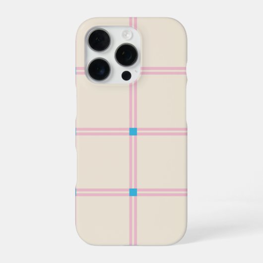 Zachte Kleur Verticale Streep Patroon Point Design iPhone Hoesje (Achterkant)